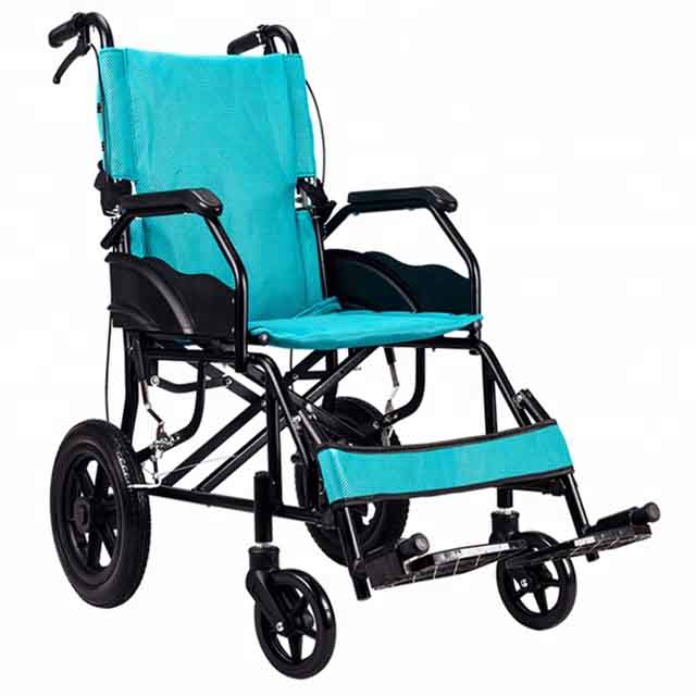 Blue color manual wheelchair