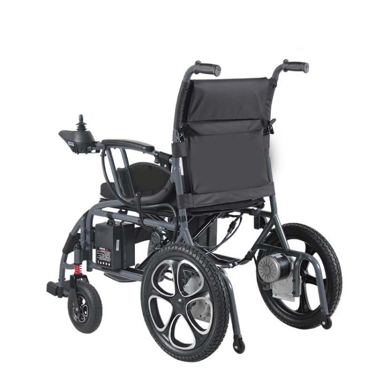 Wholesale 16 inch rear wheel black electric wheelchair manufacturer