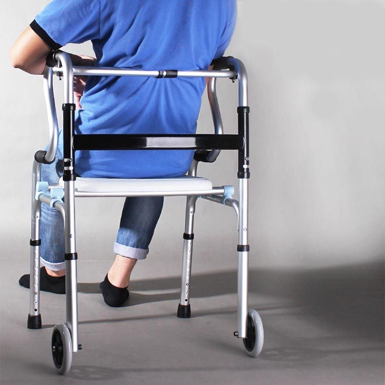 Wholesale Disabled Collapsible Walking Aid Walker Front Wheel Walker With Seat