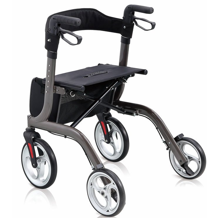 Lightweight Aluminum Walker Rollator Wheelchair With Seat For Adult