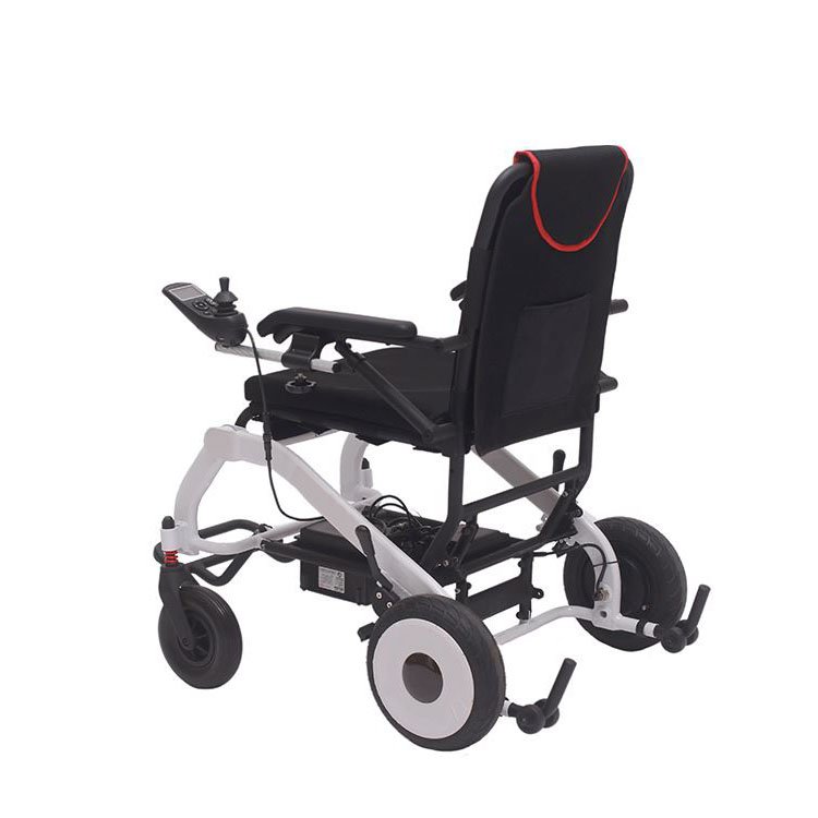 Electric wheelchair with anti-rollback wheels