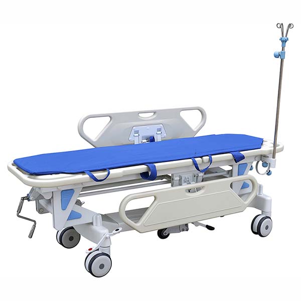 Hospital trolley bed with said rails