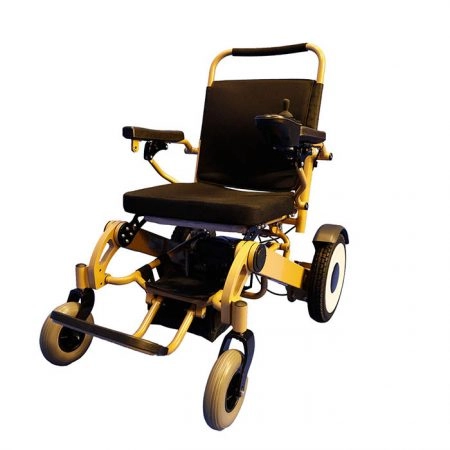 yellow color aluminum electric wheelchair