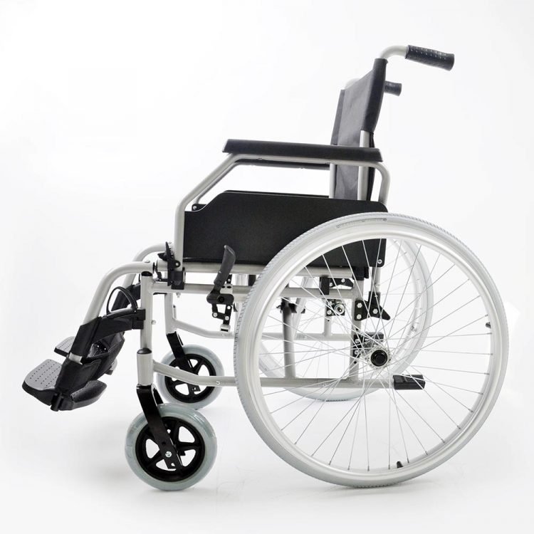 heavy duty standard wheelchair with double cross bar