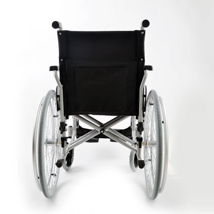 aluminium manual wheelchair with double cross bar